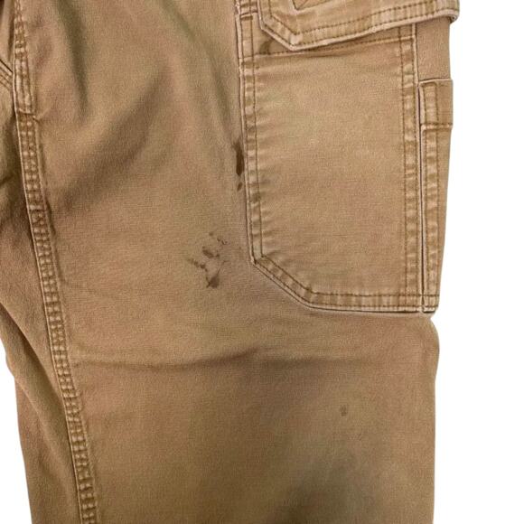 Duluth Trading Men’s Fire Hose Cargo Work Pants 37x32 Brown Flex Canvas Utility - Picture 6 of 10